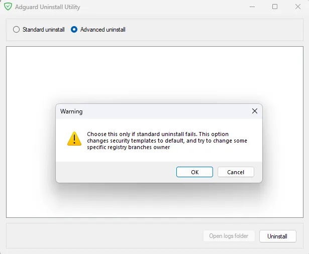 Adguard Uninstall Utility 2