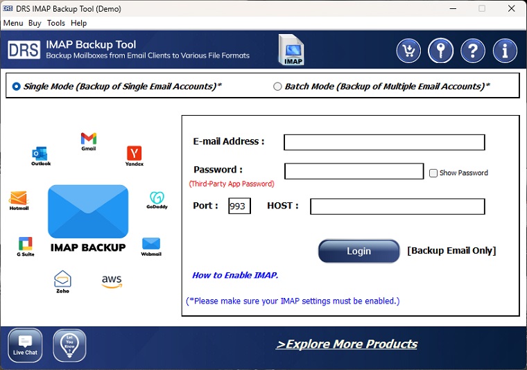 DRS IMAP Backup Tool 1