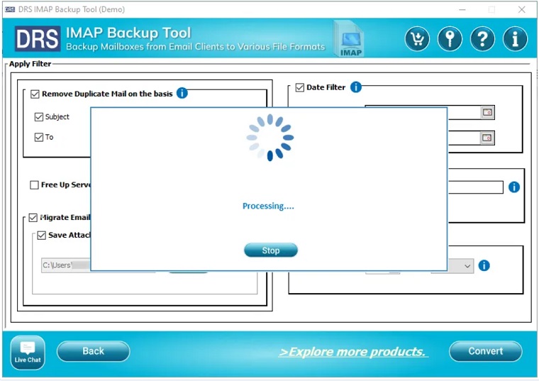 DRS IMAP Backup Tool 3