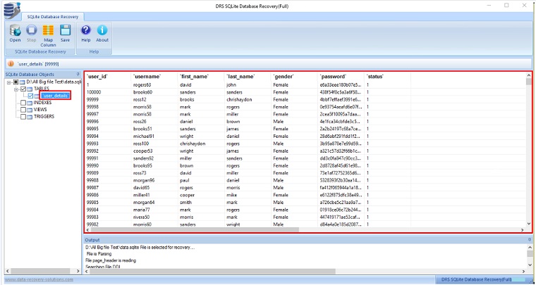 DRS SQLite Database Recovery Tool 3