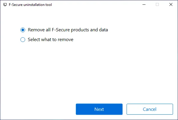 F-Secure Uninstallation Tool 1