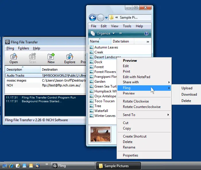 Fling FTP Sync and Upload Software 1