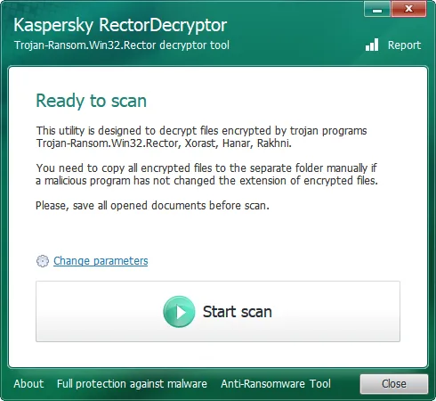 Kaspersky RectorDecryptor 1