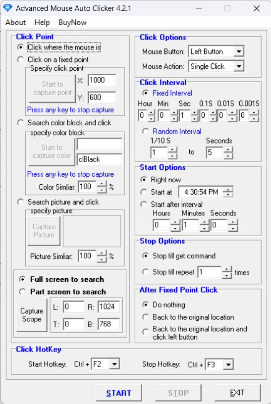 Free Mouse Auto Clicker 2