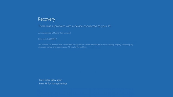 Fix Windows Error code 0xc00000e9