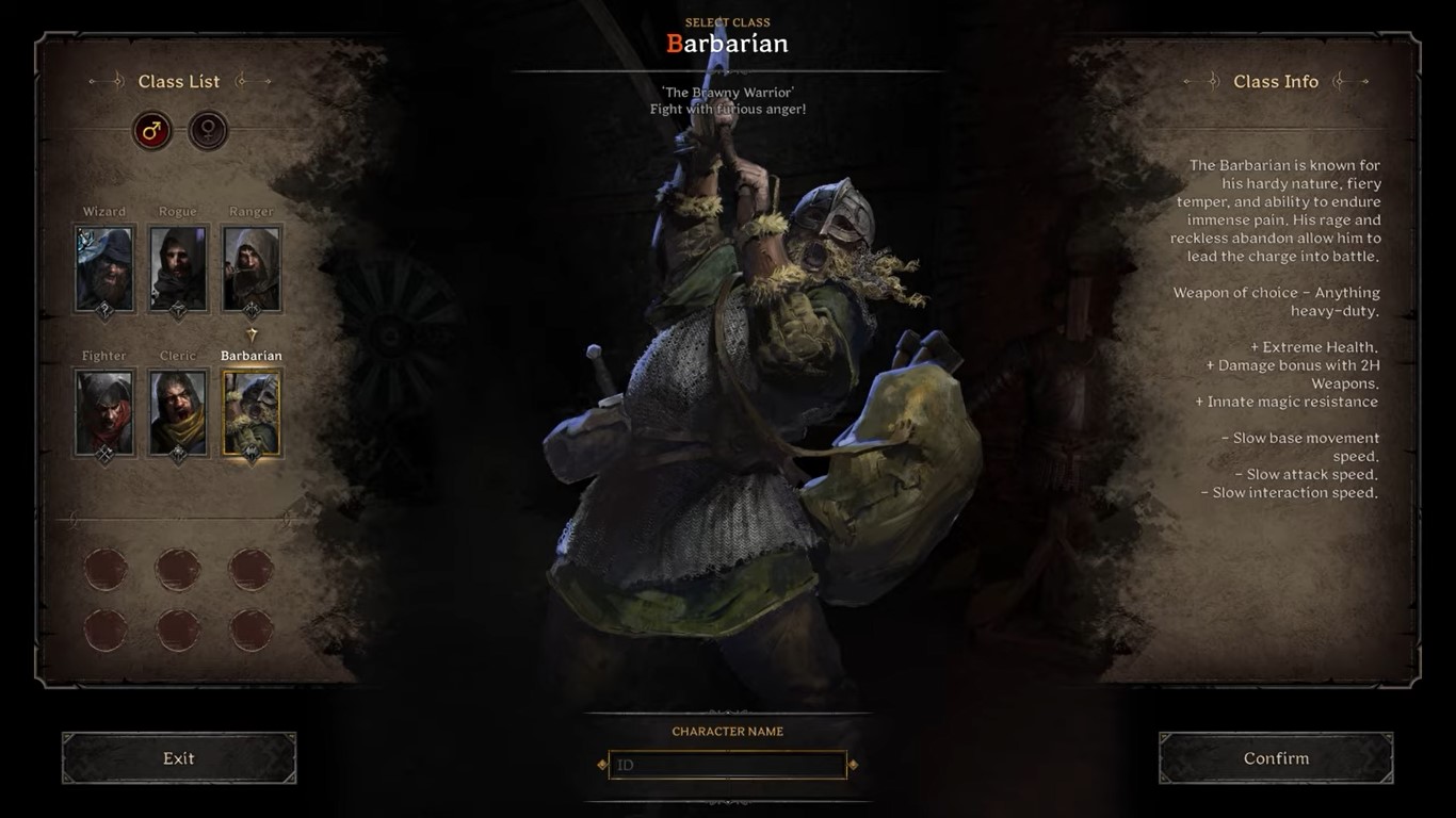 Dark and Darker Barbarian Build