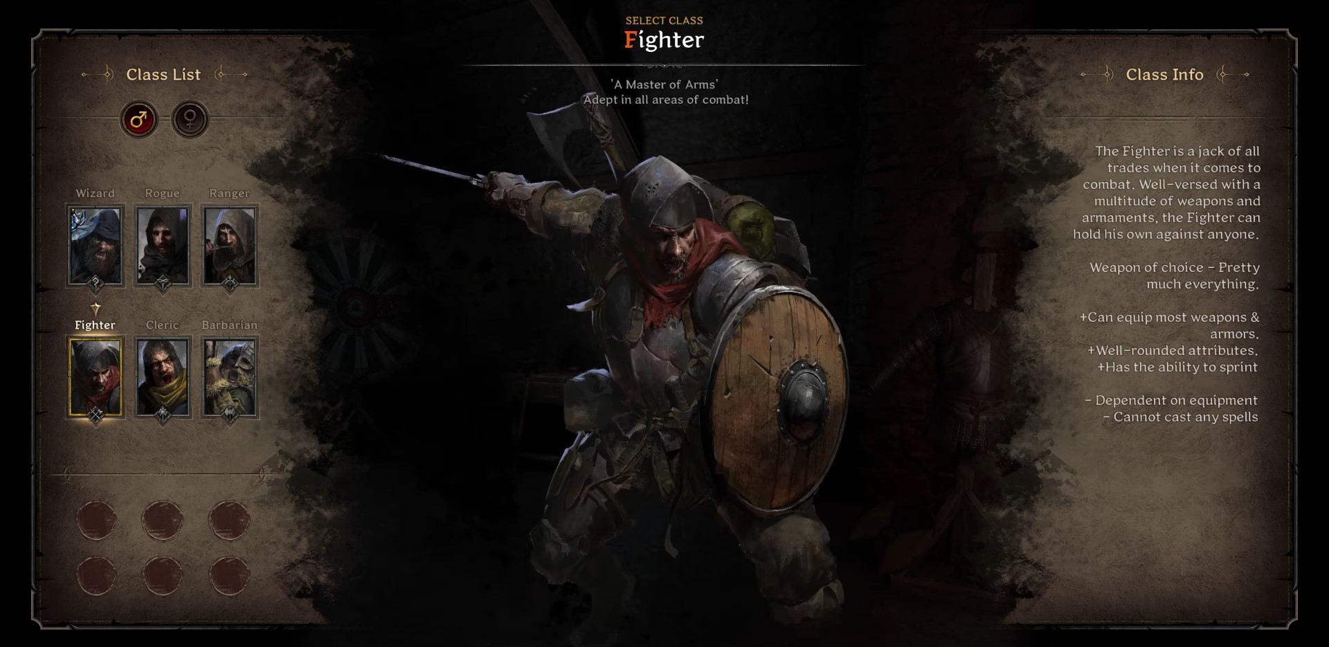 Dark and darker fighter Build - skills