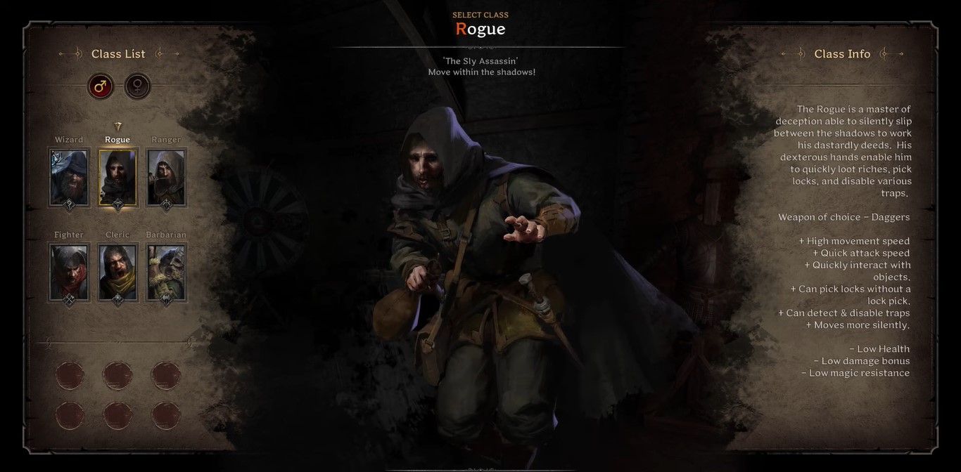 Dark and Darker rogue build